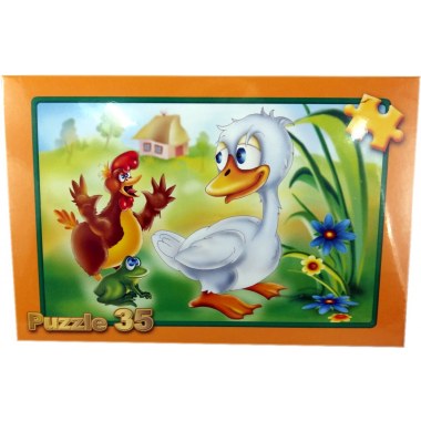 Zabawka edukacyjna puzzle   35elem: Kaczuszka wymiar planszy 22.5x15.5cm w pud. w folii