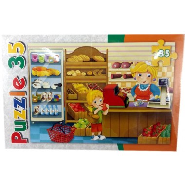 Zabawka edukacyjna puzzle   35elem: Sklep wymiar planszy 22.5x15.5cm w pud. w folii