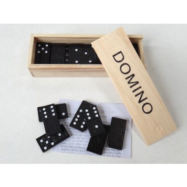 Gra logiczna domino w drewnianym pud.:  w folii