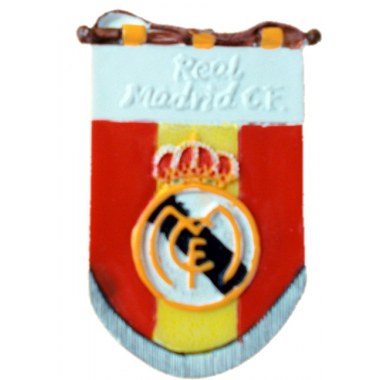 Magnesy na lodówkę poliston 01szt Real Madrid 5x4cm  mix wzór w folii bąbelkowej