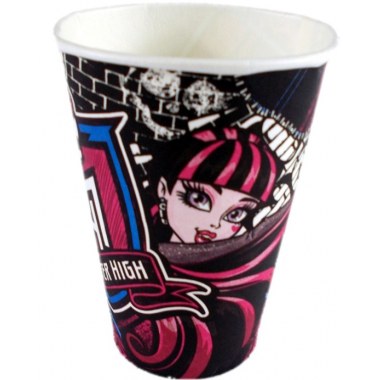 Party kubki 180ml 08szt: 'Monster High' w folii