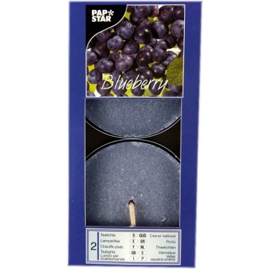 Świeczka podgrzewacz zapachowa  2szt: śr. 6cm zapachowa fiotetowa Bluberry w pud.