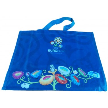 Tekstylia torba na zakupy  l eco na ramię 40x30x15cm Euro 2012 biała