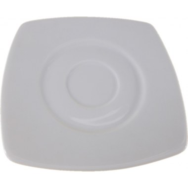 Kuchnia spodek porcelanowy pod filiżanki 14cm biały kwadratowy