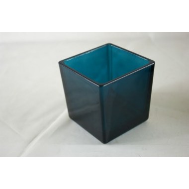 Dekoracja szklana kwadrat grube szkło 8x8cm czerwone , fiolet