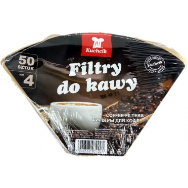 Filtry do kawy nr.4 50szt w folii: Kuchcik Super Jakość !!!