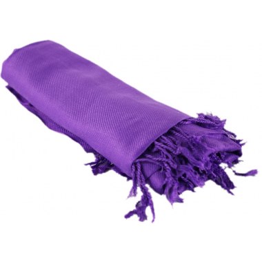 Tekstylia szal 196x76cm Pashmina viscose 100% fiolet w wor.