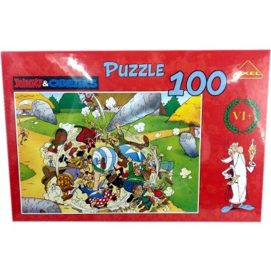 Zabawka edukacyjna puzzle  100elem: 'Asteriks & Obeliks' wymiar planszy 41x27.5cm w pud. w folii