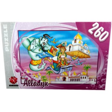 Zabawka edukacyjna puzzle  260elem: 'Bajkowe puzzle' wymiar planszy 33x23cm mix w pud. 28x19x4.5cm w folii