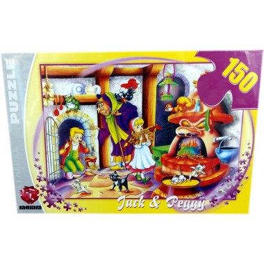 Zabawka edukacyjna puzzle  150elem: 'Bajkowe puzzle' wymiar planszy 33x23cm mix w pud. 28x19x4.5cm w folii