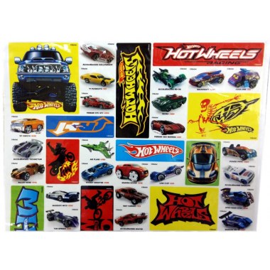 Naklejki kolekcjonera 64szt  ' Hot Wheels ' blist. w wor.